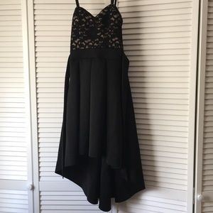 Black and cream formal dress